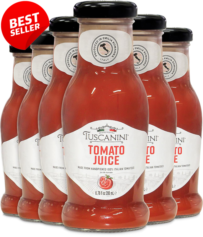 Italian Tomato Juice Low Sodium 6.76oz 6 Pack Cocktail Mixer Non GMO - US