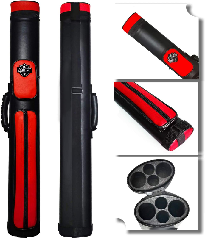 BY SPORTS 2X2 Hard Cue Case Oval Pool Cue Billiard Stick Carrying Case