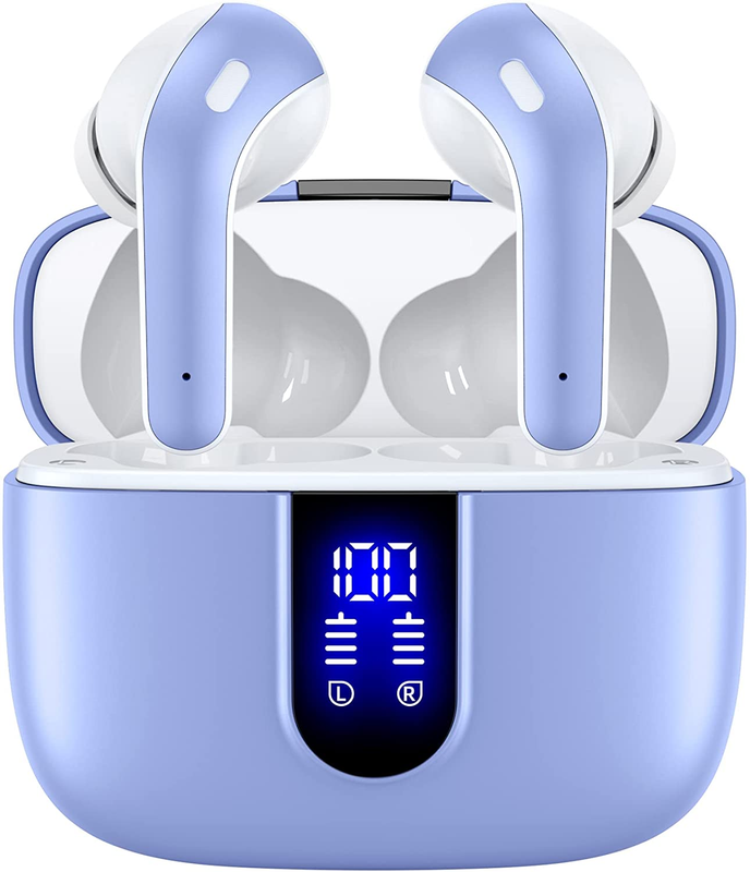 Bluetooth Headphones Earbuds LED Power Display Wireless Charging Case Waterproof