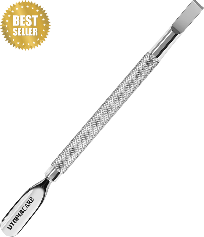 Cuticle Pusher Tool & Spoon Nail Cleaner, Professional Stainless Steel Cuticle R