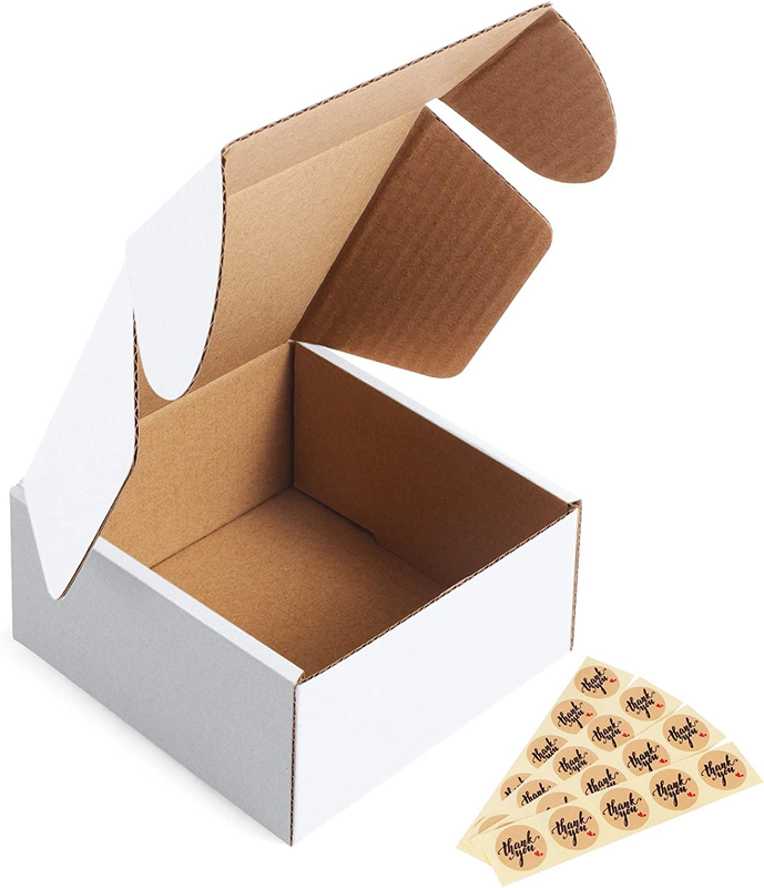 Mailers 50 Pack White Cardboard Small Shipping Boxes