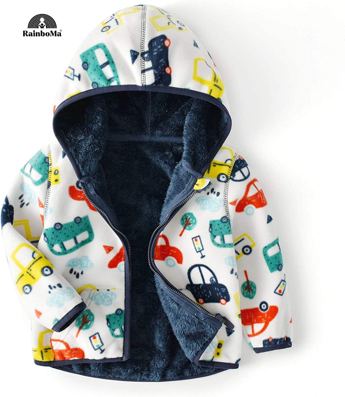 Feidoog Toddler Polar Fleece Jacket Hooded Baby Boys Girls Autumn Winter Long Sl