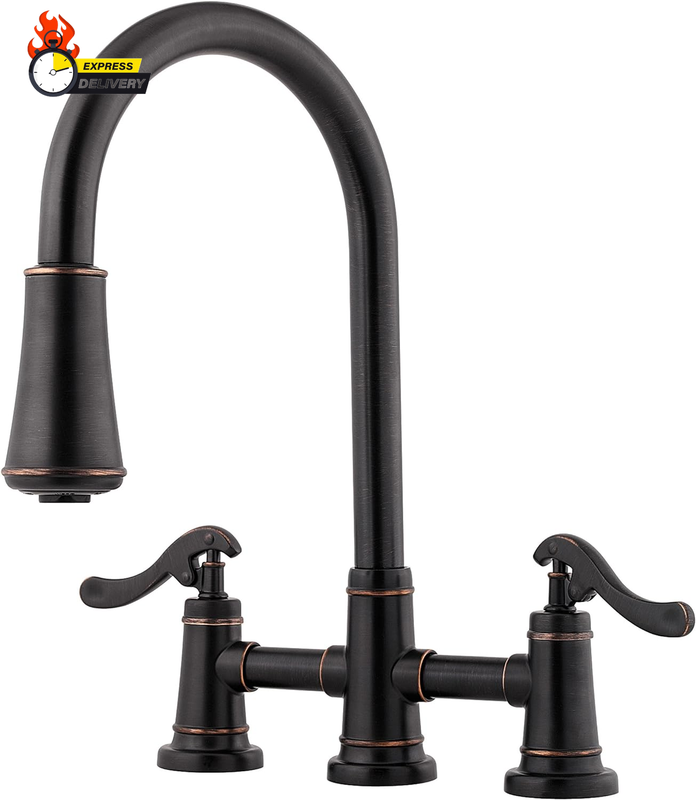 LG531YPY Ashfield 2-Handle Pull-Down Kitchen Faucet in Tuscan Bronze, 1.8 Gpm