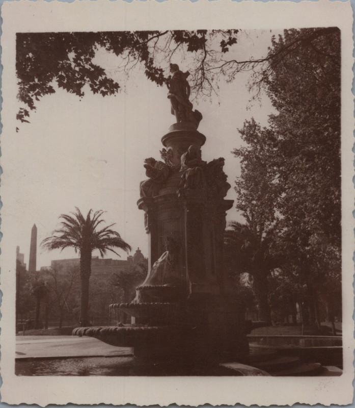 Espagne, Madrid, Fontaine D'Apollon, Fuente De Apolo, Tirage Vintage, Ca.19