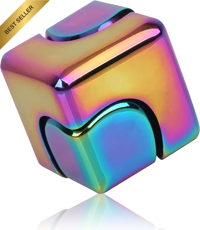 Kirsite Metal Fidget Cube, Sensory Stress Relief Toy for Adults & Kids, Anxiety