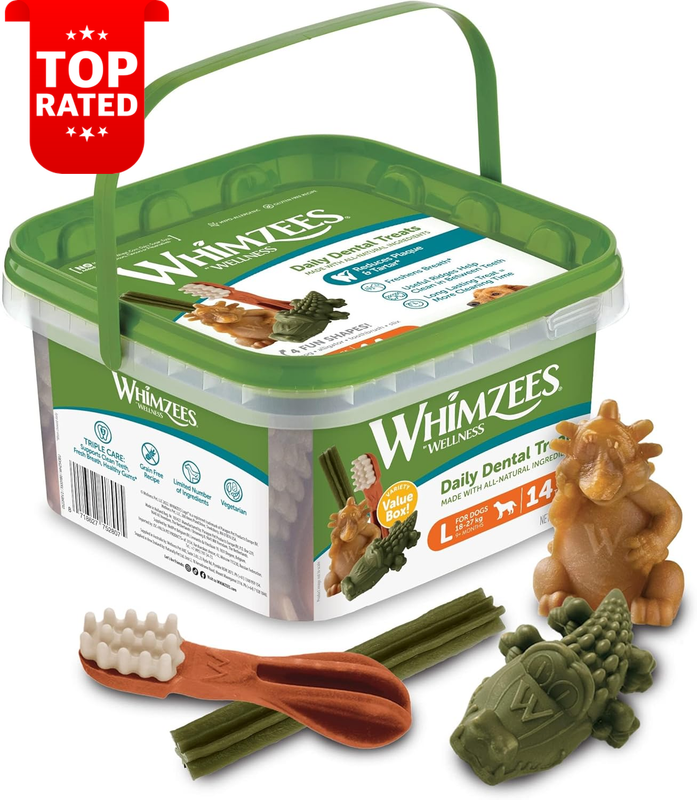Large Variety Box Dental Dog Treats Natural Chews Pack of 14 for 18-27kg Dogs
