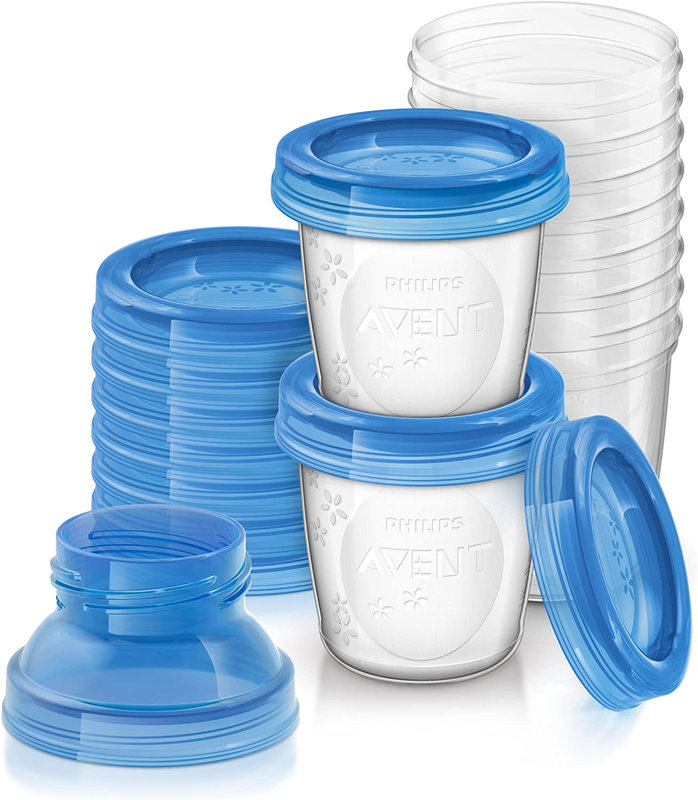 Philips Avent Breast Milk Storage Cups Reusable Baby Feeding Containers Set