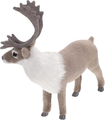 Christmas Reindeer Figurine Standing Deer Decoration Xmas Animal Figurines for T