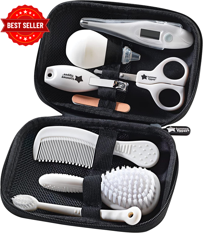 Baby Healthcare and Grooming Kit, 9X Essential Newborn Care Items for Home and T