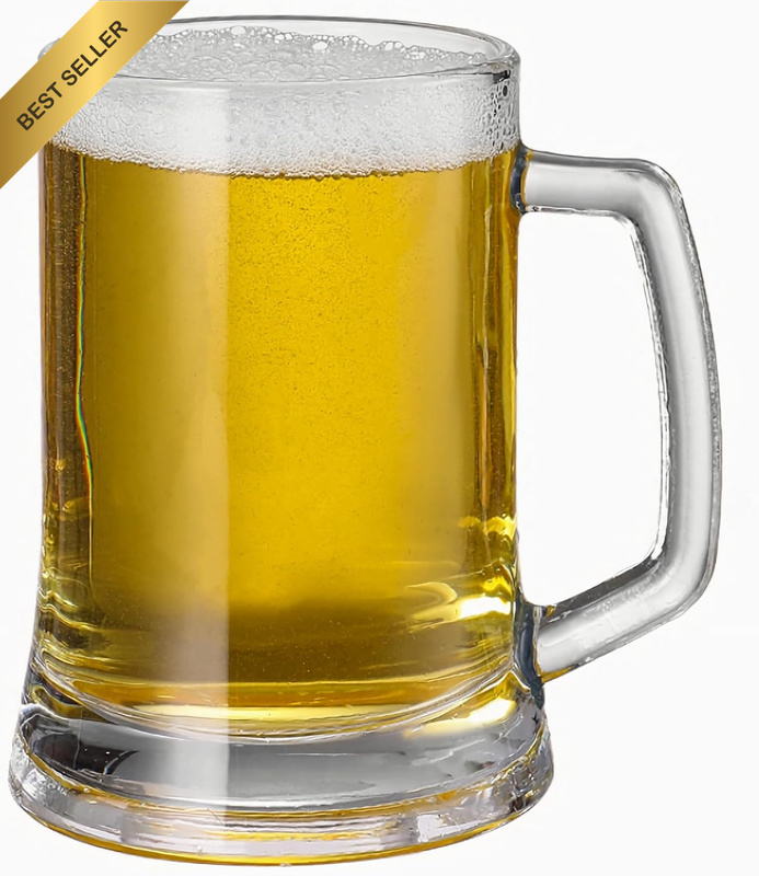 Heavy Beer Mugs,Freezer Beer Glasses Mug with Handle, Beer Drinking Glasses,Lead