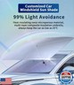 Custom-Fit for Lexus Windshield Sun Shade Umbrella, Foldable Car Umbrella Sunshade Cover UV Block Car Front Window with 360°Rotation Bendable Handle, Designed for Lexus Accessories (for Lexus LS)