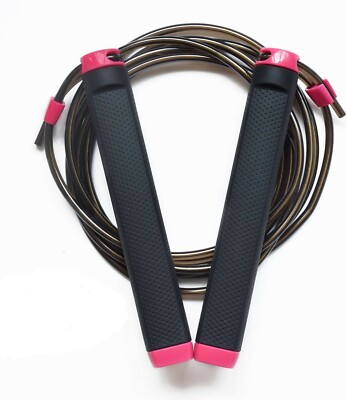 KYTO Jump Rope-Adjustable 10ft Cable, Best for Skipping, Boxing, Speed, MMA Red