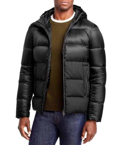 【関税&送料込】Herno Herno Velvet-Effect Jacket Herno 284223 Men's Ultra-Light & Flannel Mixed-Media Short