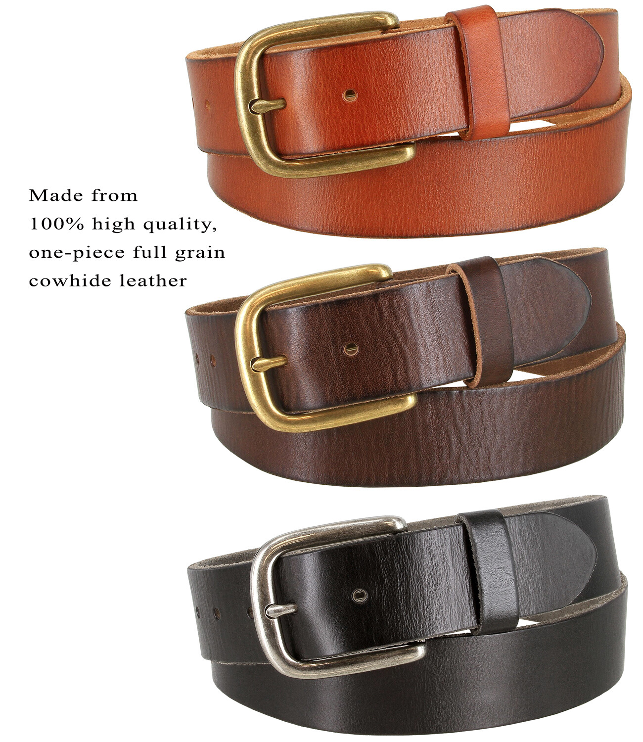 小物 Classic Buckle Leather Belt Classic Buckle Vintage Casual Jean Belt Genuine Leather Belt