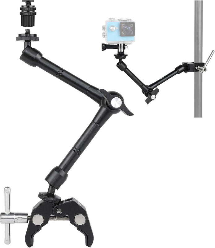Friction Arm Upgrated with 15mm Rod Clamp 11" Articulating Magic Arm Clamp with