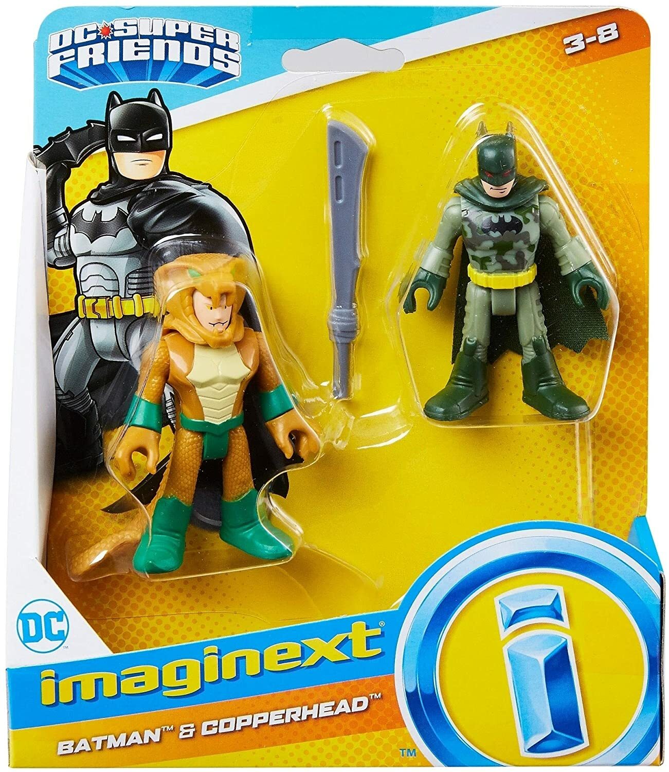 バッドマントランプ Imaginext DC Super Friends Batman & Copperhead Camo Snake