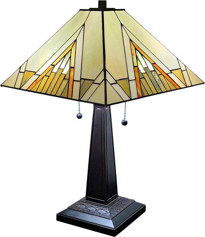 Tiffany Style Table Lamp Banker Mission 23