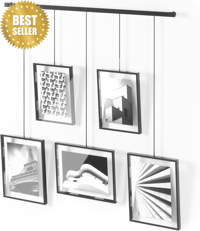 Exhibit Picture Frame Gallery Set (Holds Two 4 X 6 Inch and Three 5X7 Inch Image