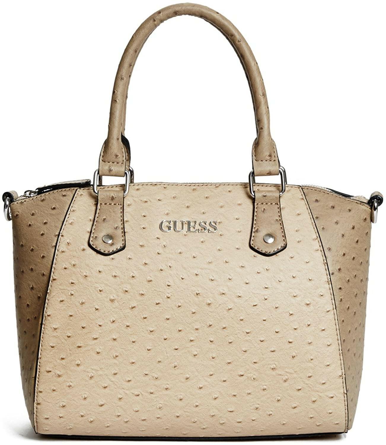 

НОВИНКА женская сумка-сэтчел среднего размера Guess страусиного цвета хаки, бежевого цвета — натуральный мульти, Airlia