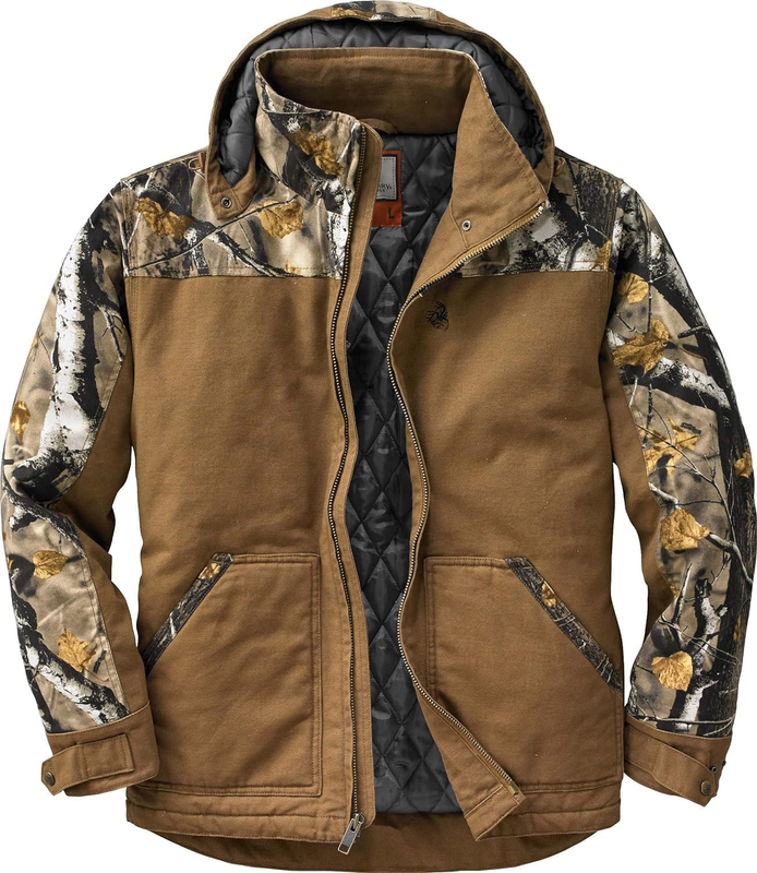 Legendary Whitetails Men's Winter Coat Quilted Canvas Workwear Jacket Water Repe