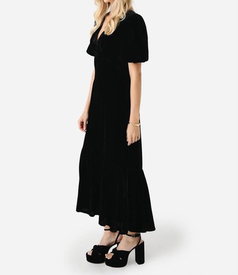 Pre-owned Rhode Velvet Ester Dress In Black - Size 2