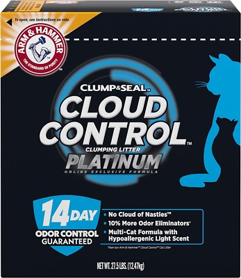 Arm & Hammer Cloud Control Platinum - Hypoallergenic Light Scented Clumping Cat
