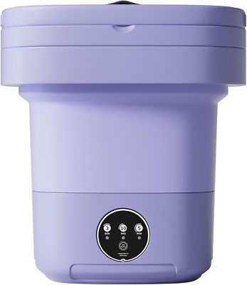 Mini Portable Washing Machine with 11L Capacity and Blue Light, Ideal for Und...