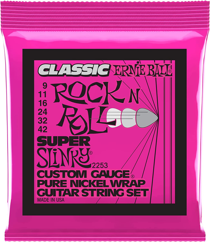 Super Slinky Classic Pure Nickel Electric Guitar Strings, 9-42 Gauge (P02253)