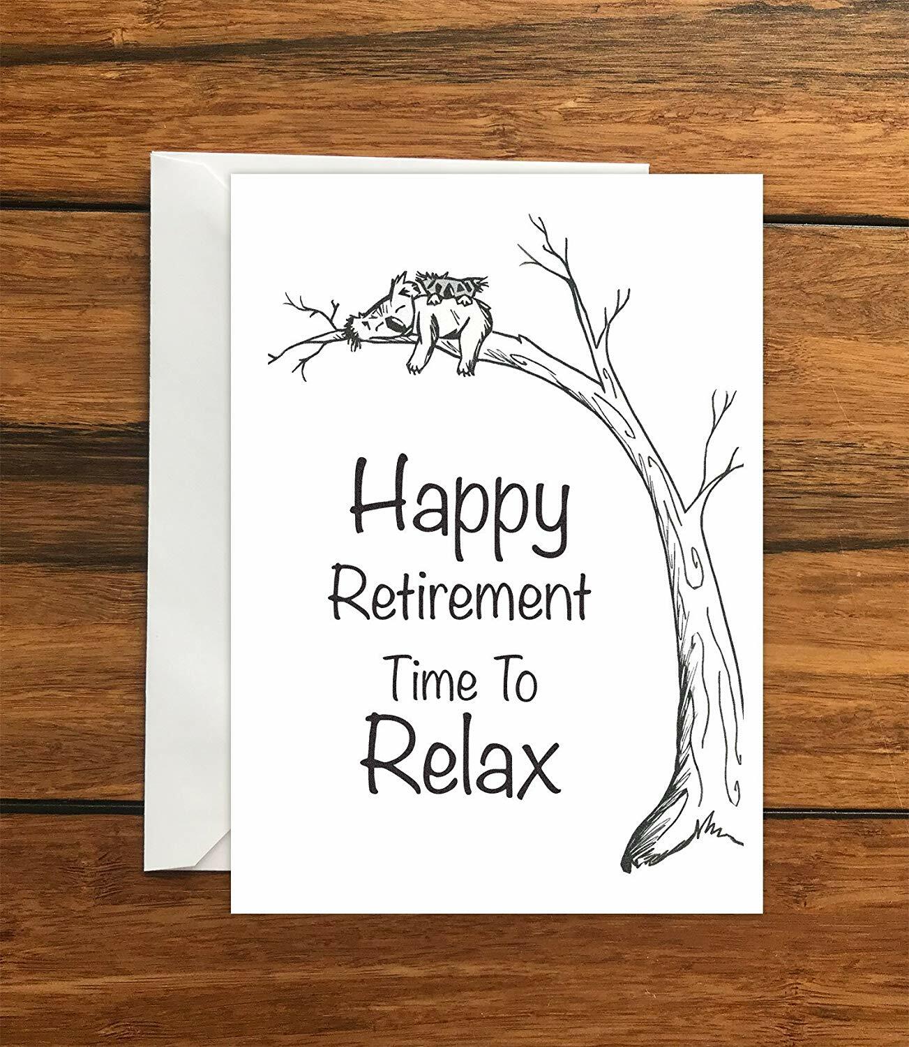 happy-retirement-time-to-relax-koala-blank-greeting-card-a6-ebay