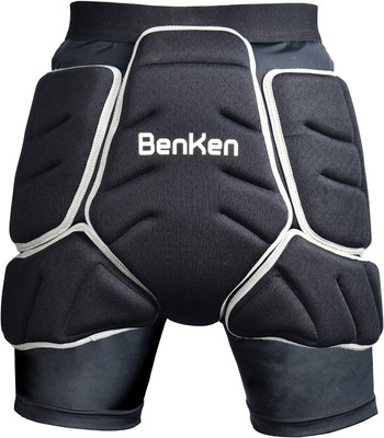 Benken Protective Padded Shorts, SBR 3D EVA Impact Protective Gear for Snowboard