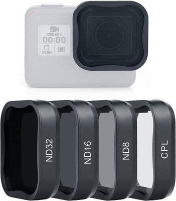 SOONSUN 4-Pack Lens Filter CPL ND8 ND16 ND32 Filter for Gopro Hero 5 6 7 Black, 