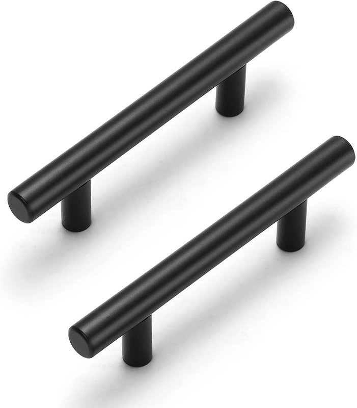 30 Pack 3" Hole Centers Cabinet Handles Matte Black Cabinet Pulls Stainless Stee
