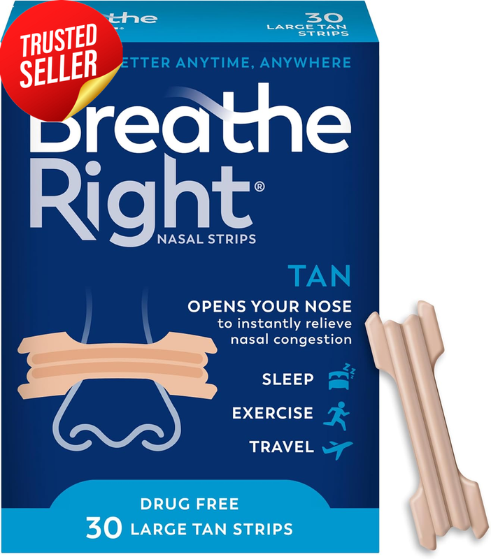 Nasal Strips Drug-Free Large Tan 30