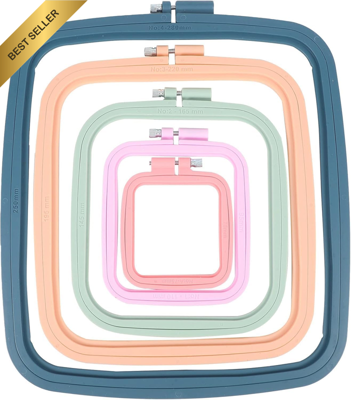 5 Pcs Embroidery Hoop Rectangle Embroidery Frame Hoop Sewing for Art Sewing,With