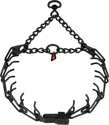 Herm Sprenger Black Stainless Steel Dog Collar with Quick Release