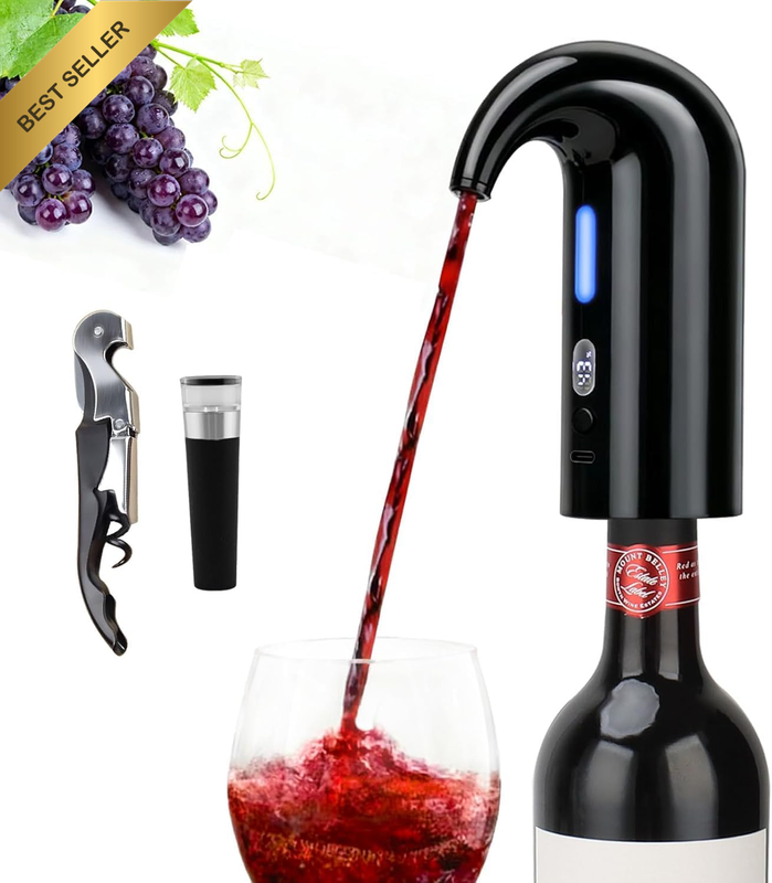 Electric Wine Aerator Dispenser Set - Automatic Pourer with USB Rechargeable Pum