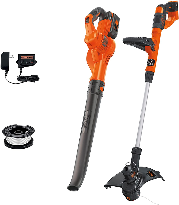 40V Max Cordless Sweeper & String Trimmer Combo Kit Battery Powered Fast Cuts