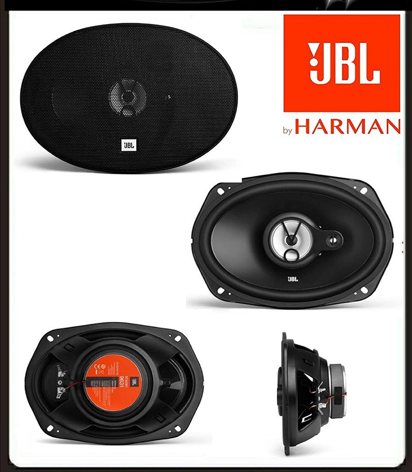 JBL Stage3 9637 3-Way Car Speaker Set by Harman Kardon - 375