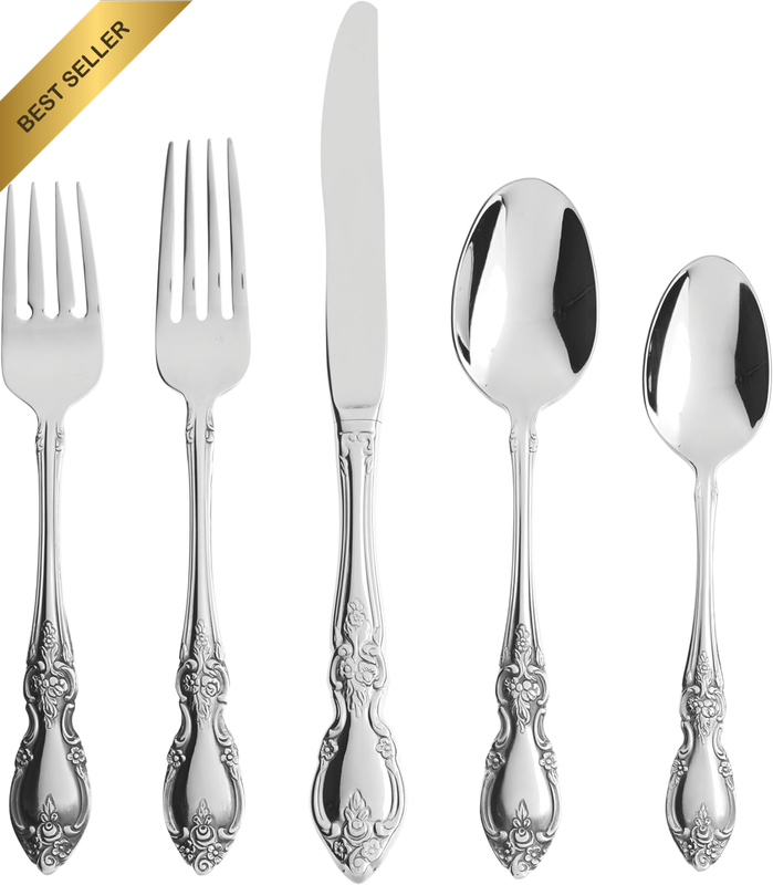 Louisiana 20 Piece Fine Flatware Set, Service for 4, 18/10 Stainless Steel