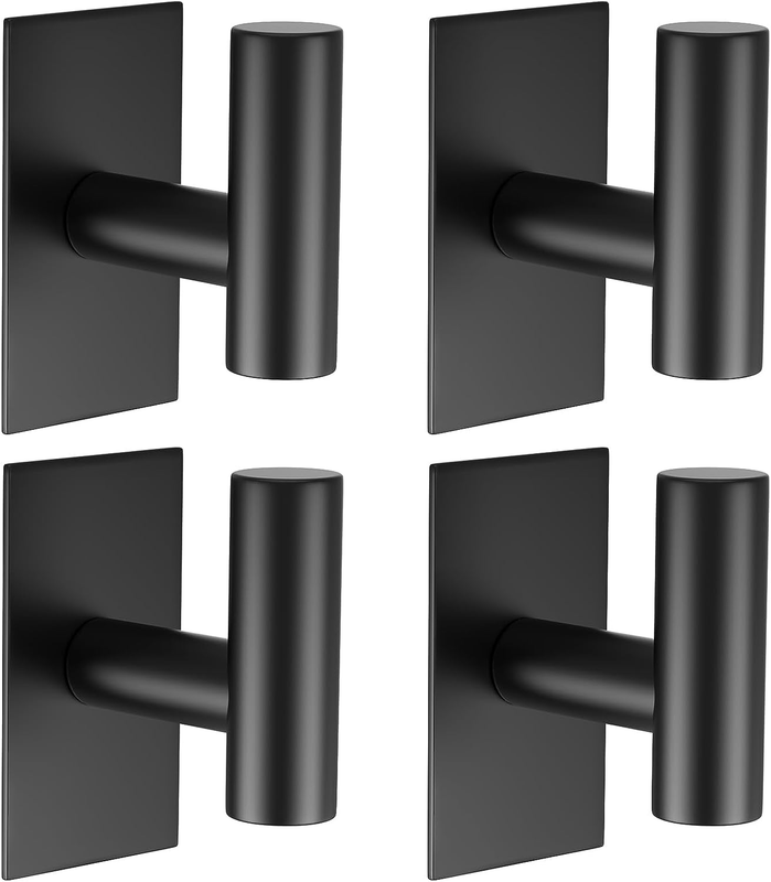 Adhesive Hooks, Heavy Duty Wall Towel Hooks Stainless Steel Door Hooks for Hangi
