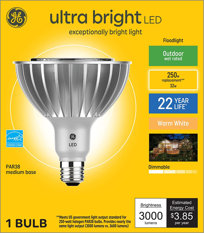 Ultra Bright LED Light Bulbs, Outdoor Floodlight Bulb, Wet R