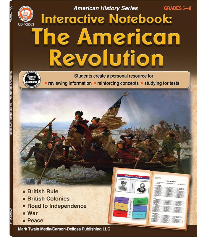 Mark Twain the American Revolution Interactive Notebook, American History Books
