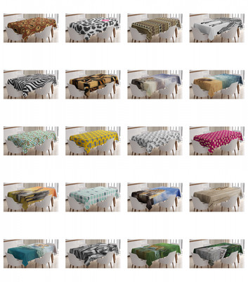 Ambesonne Safari Theme Tablecloth Table Cover for Dining Room Kitchen
