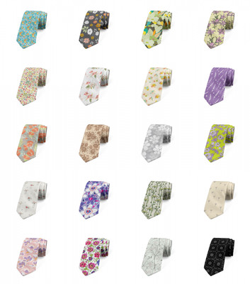 Ambesonne Leaves Design Modern Silky Feel Satin Men's Tie