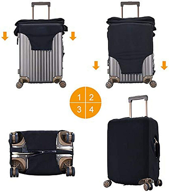 Rock and Roll Skeleton Skull Boho Hippie Pattern Travel Luggage Cover Suitcase P