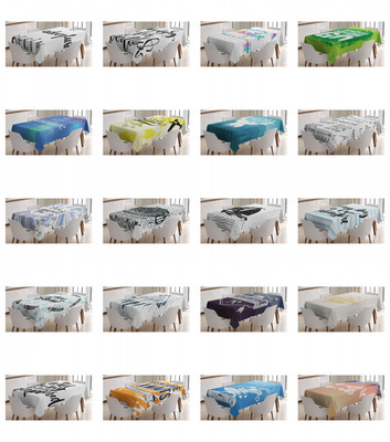 Ambesonne Adventure Design Tablecloth Table Cover for Dining Room Kitchen