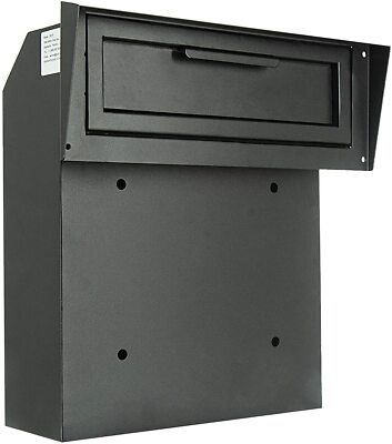 Mailbox Slot Door Key Dropbox Secure Deposit Rain Weatherproof Heavy Duty Steel