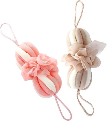 JYJLLM 2Pcs Bath Shower Loofah Sponge,Long Stretch Back Sponge Exfoliating Back