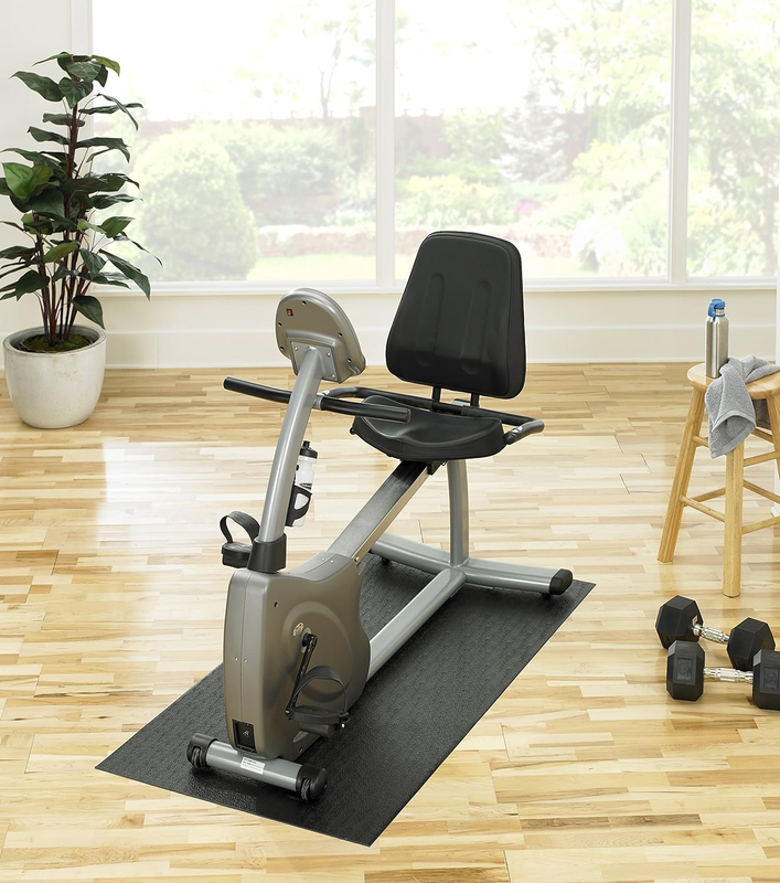 Protective Floor Mat for Exercise Bikes and Steppers, Bike Mat for Home Gym