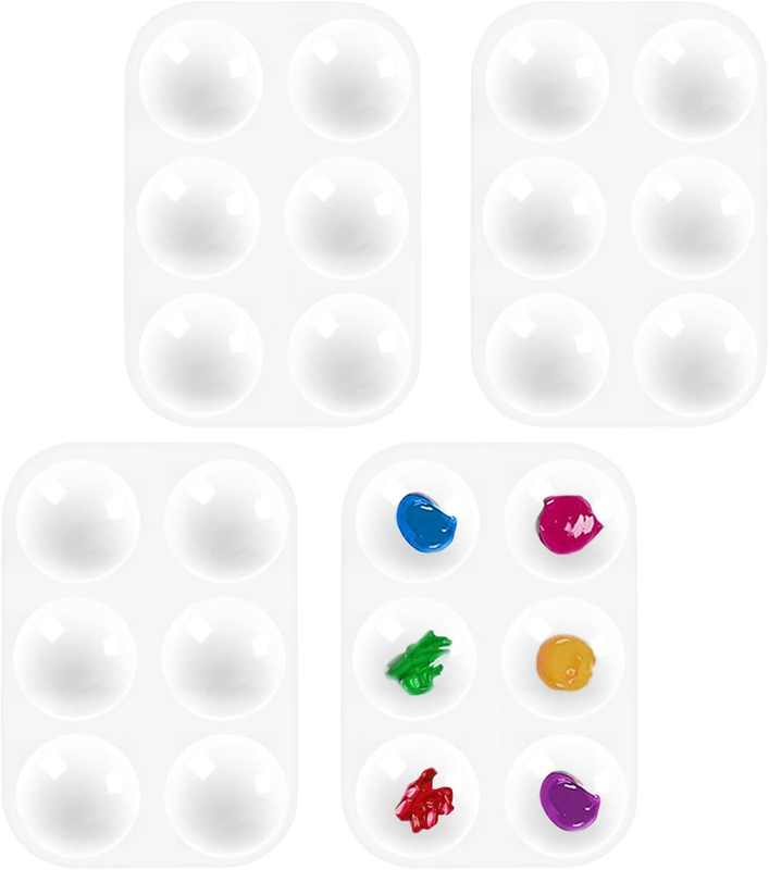 10Pcs Paint Palette, Paint Tray Palettes Rectangular Plastic Tray, Paint Pallet